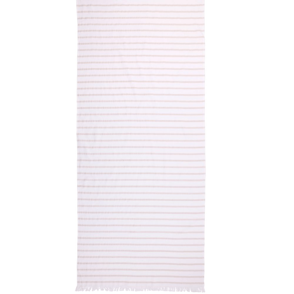 Hammam Towel - Sand Beige Stripes - Lightweight. Versatile. Effortlessly Elegant.