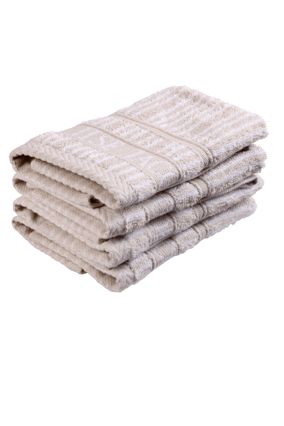 Wash cloth - Sand Beige Strips