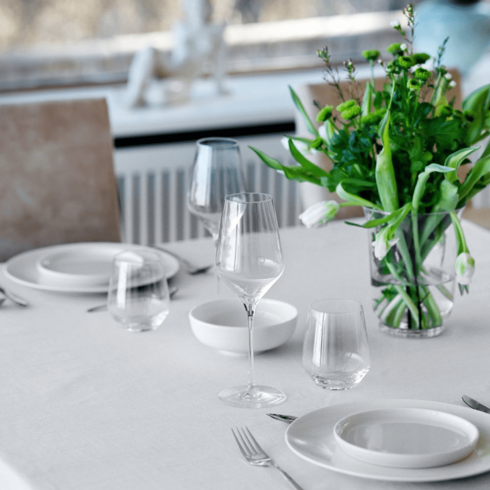 Table cloth - Pearl White Elegant Scandinavian Design