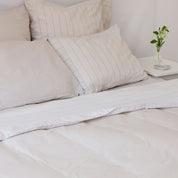 Duvet Set - Sand Beige Stripes - 150×210+50×60