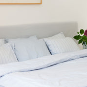 Woven with long-lasting durability in mind, this high-quality percale duvet cover is not only smooth to the touch but also consciously crafted for comfort and peace of mind.