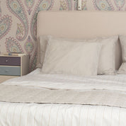 Dubbelt Påslakan - Sand Beige Randigt - 240x220