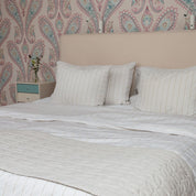 Hotel Pillow Case in Percale - Sand Beige Stripes - 50x90