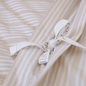 Duvet Set - Sand Beige Stripes - 140x220+50x70