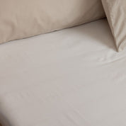 Percale Fitted sheet - Sand Beige - 140x200+40 cm