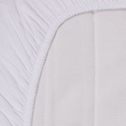 Percale Fitted sheet - White - 120x200+15 cm