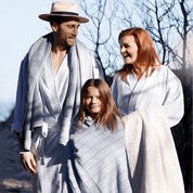 Bath Towel - Sand Beige Stripes - Home by Ilse Jacobsen