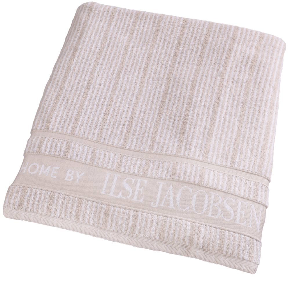 Bath Towel - Sand Beige Stripes - Home by Ilse Jacobsen