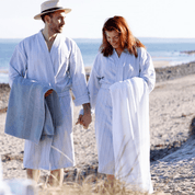 Bathrobe - Powder Blue Stripes - Home by Ilse Jacobsen