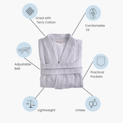 Bathrobe - Powder Blue Stripes - Home by Ilse Jacobsen