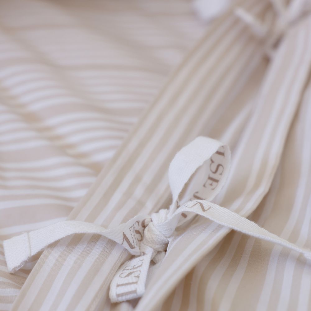 Duvet Cover - Sand Beige Stripes - 140x220 - Home by Ilse Jacobsen