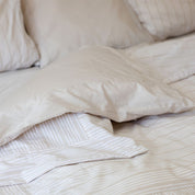 Duvet Cover - Sand Beige Stripes - 140x220 - Home by Ilse Jacobsen