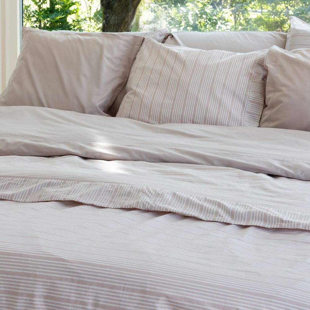 Duvet Set - Powder Rose Stripes - 140x220+50x70 - Home by Ilse Jacobsen