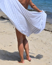 Hammam Towel - Sand Beige Stripes - Lightweight. Versatile. Effortlessly Elegant. - Home by Ilse Jacobsen