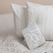 Hotel Pillow Case in Percale - Sand Beige Stripes - 50x90 - Home by Ilse Jacobsen