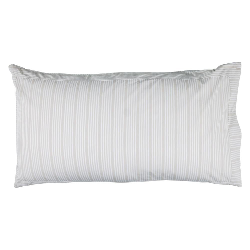 Hotel Pillow Case in Percale - Sand Beige Stripes - 50x90 - Home by Ilse Jacobsen