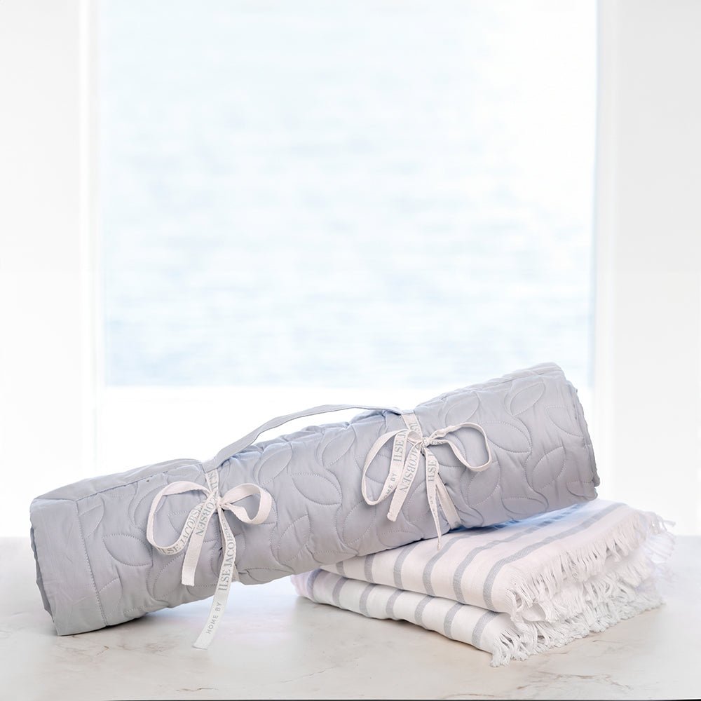 Nordic Holiday Beach Set - Powder Blue - Powder Blue Stripes - Home by Ilse Jacobsen