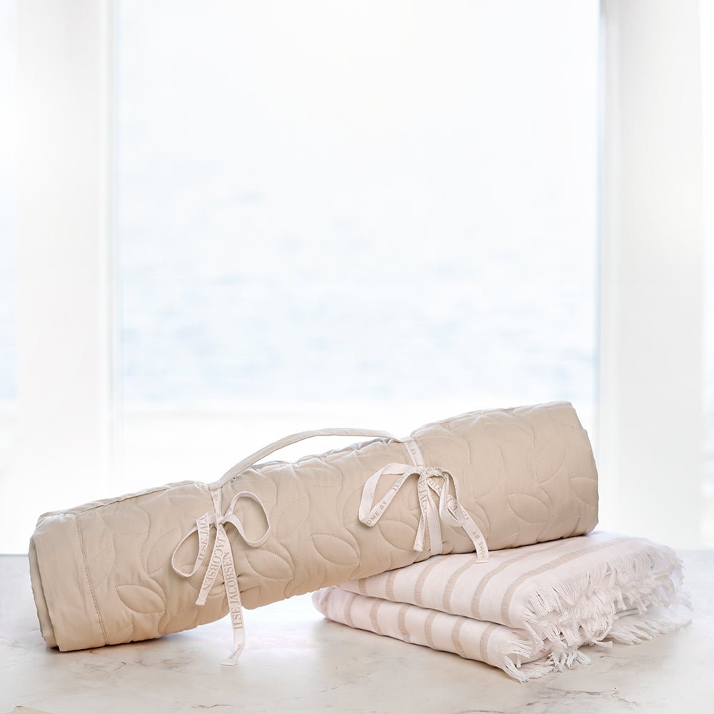 Nordic Holiday Beach Set Sand Beige - Sand Beige Stripes - Home by Ilse Jacobsen