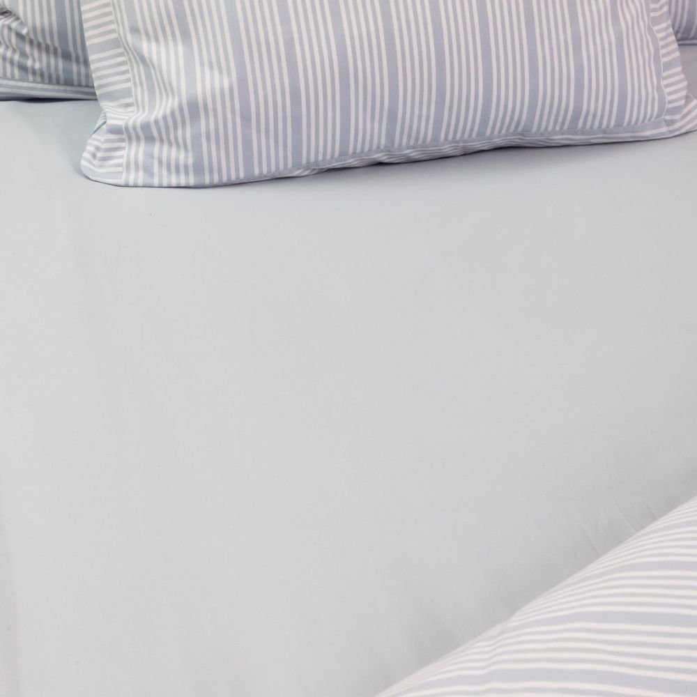 Percale Fitted sheet - Powder Blue - 180x200+15 cm - Home by Ilse Jacobsen