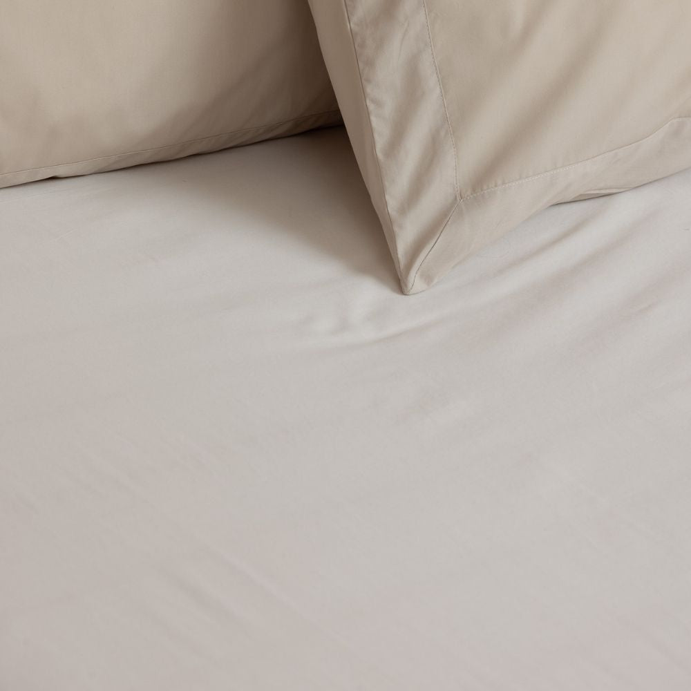 Percale Flat sheet - Sand beige - 260x260 - Home by Ilse Jacobsen