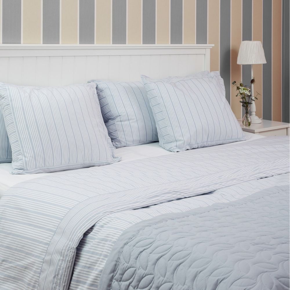 Pillow Case - Powder Blue Stripes - 60x70 - Home by Ilse Jacobsen