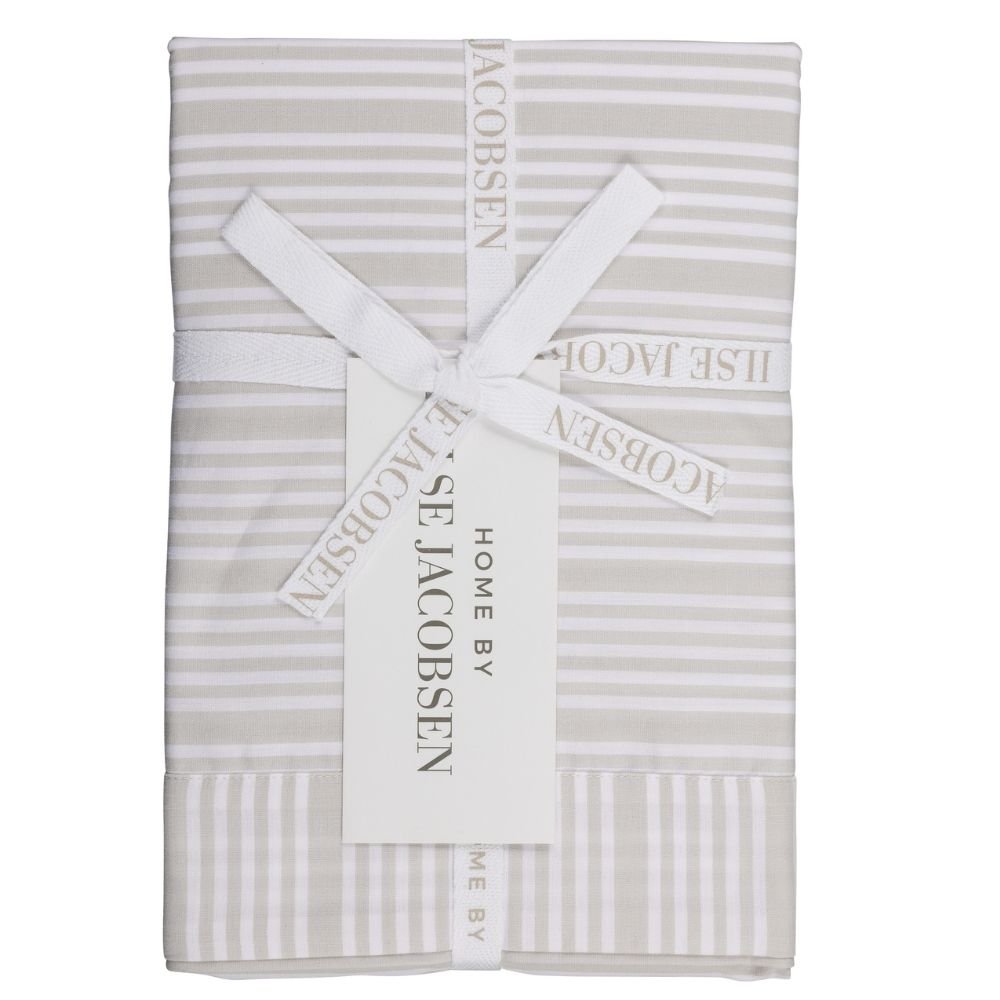 Pillow Case - Sand Beige Stripes - 65x65 - Home by Ilse Jacobsen