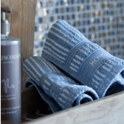 Wash cloth - Set of 4 pcs - Powder Blue Stripes - Home by Ilse Jacobsen