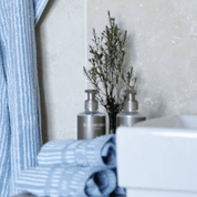 Wash cloth - Set of 4 pcs - Powder Blue Stripes - Home by Ilse Jacobsen