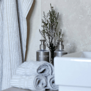 Wash cloth - Set of 4 pcs - Sand Beige Stripes - Home by Ilse Jacobsen